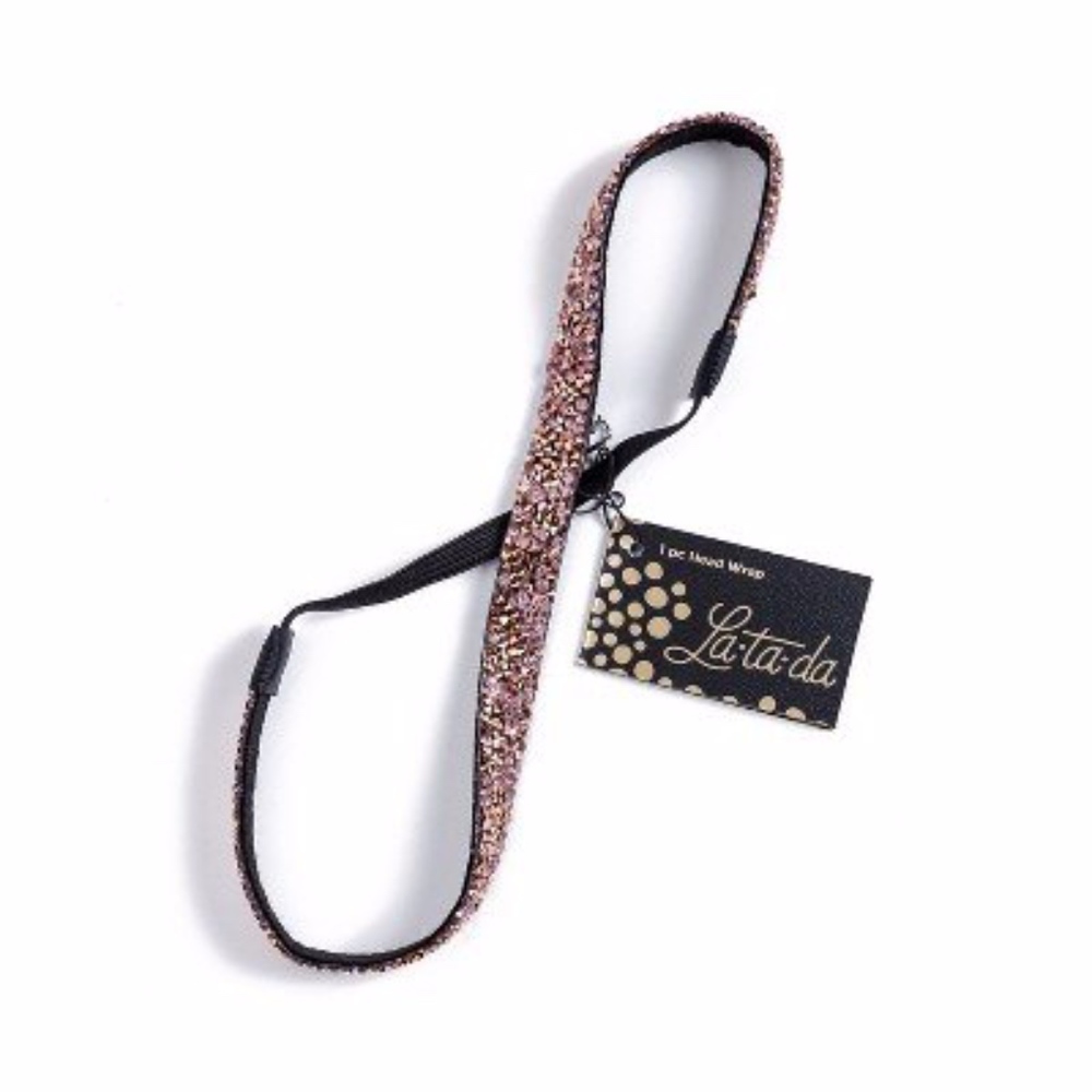 La-ta-da Pink Beaded Head Wrap - 1pc